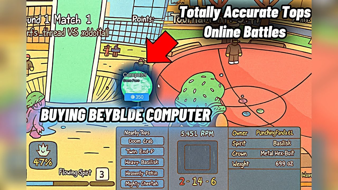 ПОТРАТИТЬ 350 РОБАКСОВ НА КОМПЬЮТЕР BEYBLADE | Roblox Totally Accurate Tops