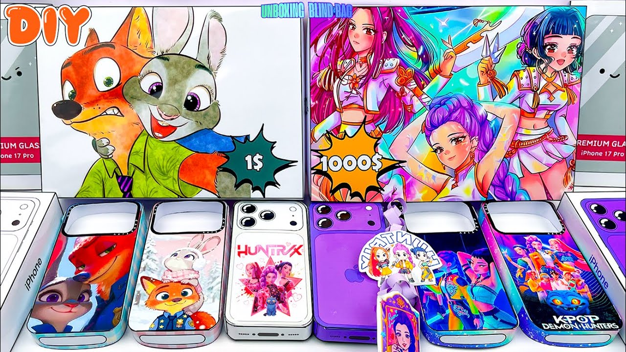 ✨ Paper DIY ✨ Zootopia $1 vs Huntrix $1000 Blind Bag | Mystery Apple Tech Unboxing | Paper ASMR #19