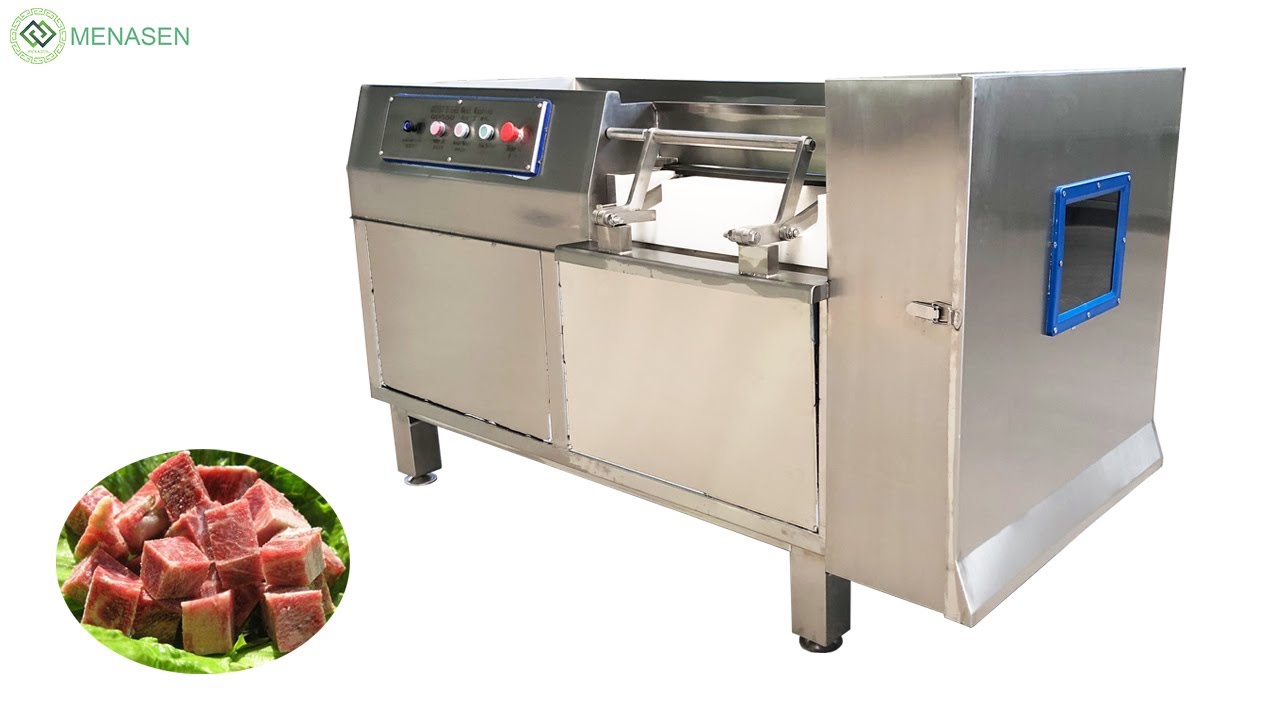 MNS-QD550 Frozen Meat Cube Cutting Machine| Automatic Beef Bacon Pork Cube Cutter| Frozen Meat Dicer