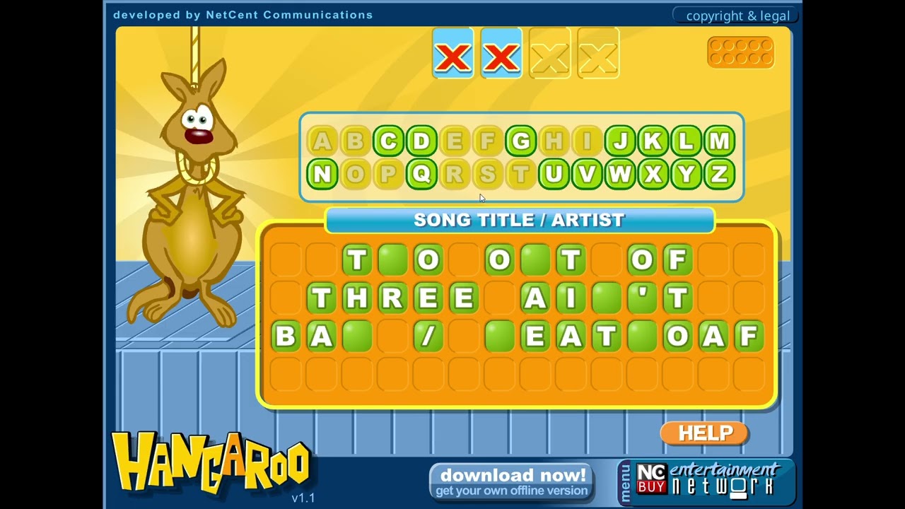 Hangaroo Gameplay (Miniclip Game)