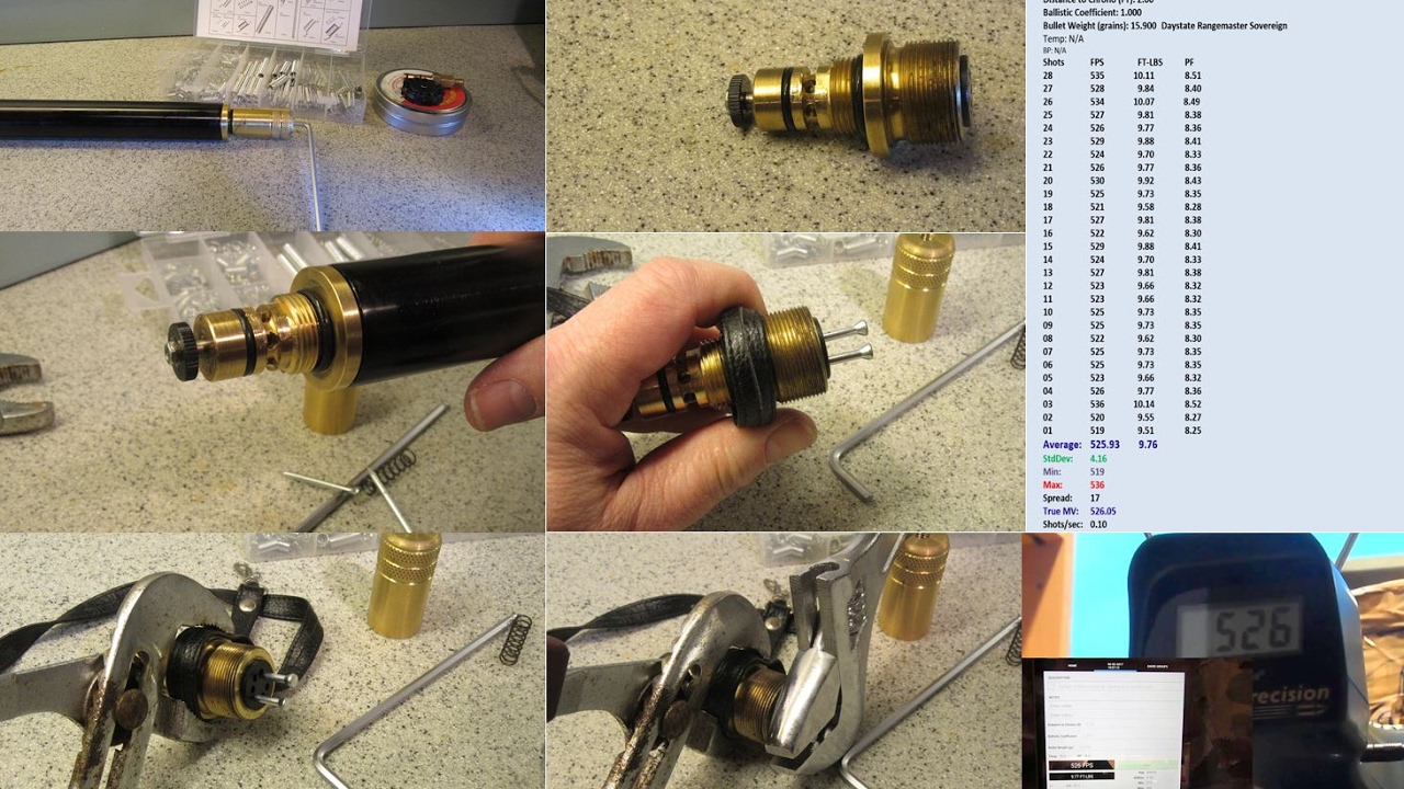 Making a power increase in a Hatsan Galatian by exhaust valve spring adjustment 02 02 17