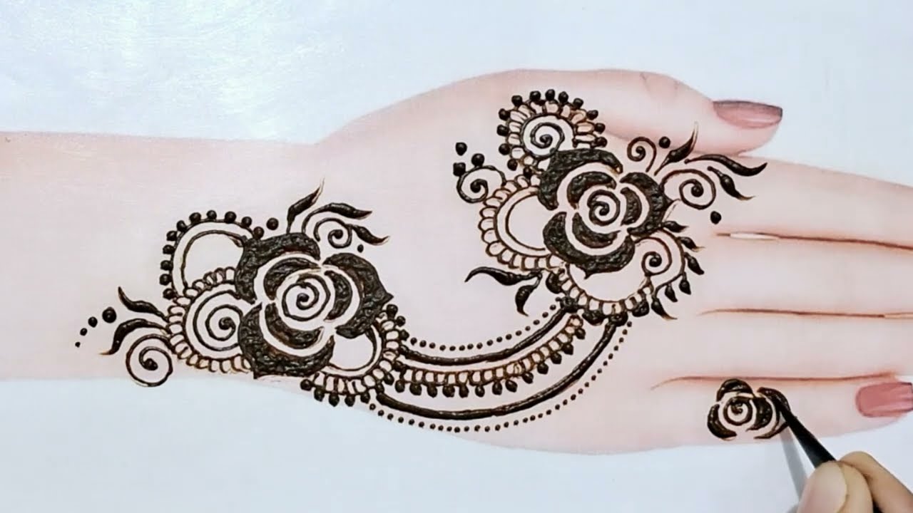 dark stain mehndi design back hand || dark stain mehndi design front hand || mp mehndi artist 