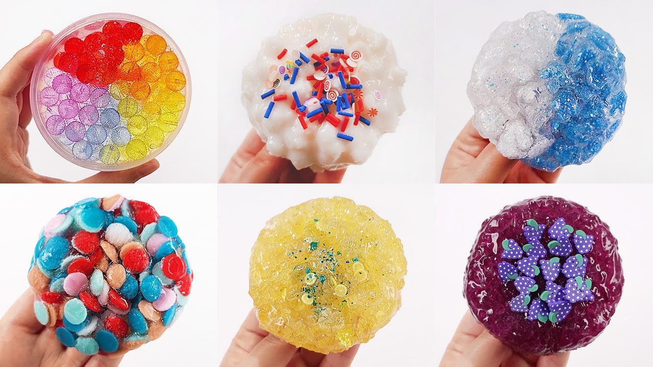 ⭐🎉1-часовая ASMR-коллекция Crunch Slime🎉⭐ | Бинимонг | Корейская слизь
