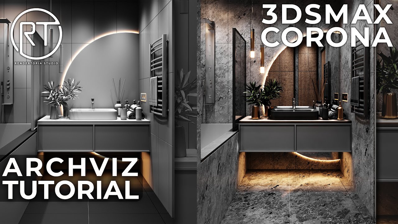 Creating a Stunning 3D Modern Bathroom Design with 3DsMax and Corona : Step-by-Step Tutorial