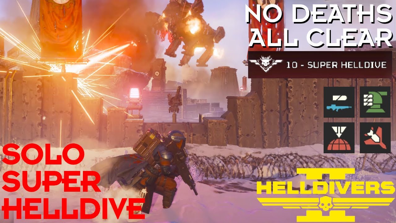 Helldivers 2 // Solo Super Helldive Lvl 10 - Automatons - All Clear, No Deaths