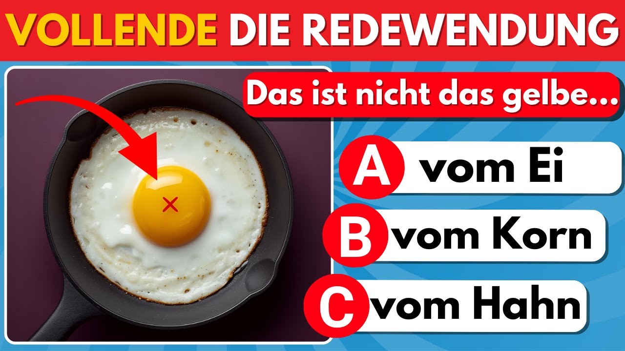 Wie gut kennst du deutsche Redewendungen? 🤔 | Teste dein Wissen!