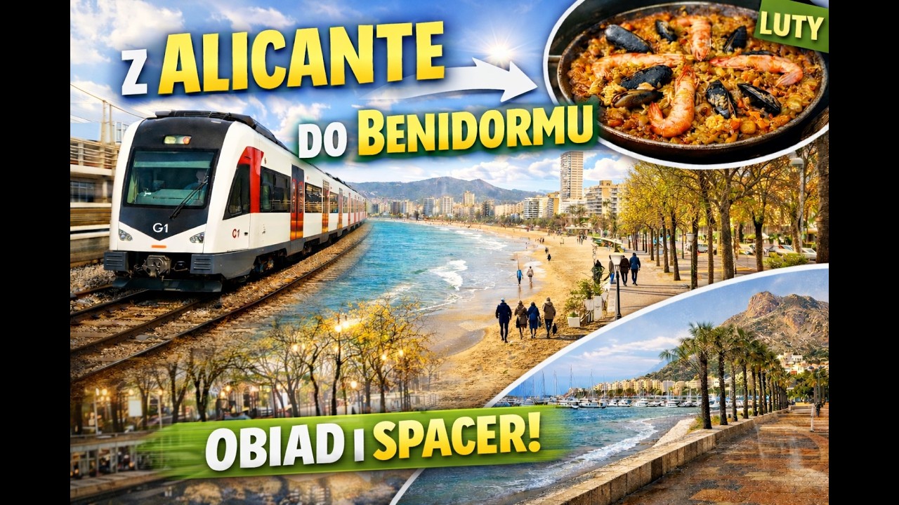Z Alicante do Benidormu 🚆🌊 Obiad, deptak nad morzem i deszczowa niespodzianka!