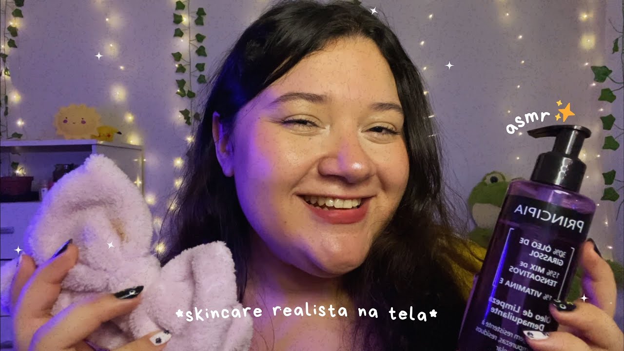 ASMR | FAZENDO SEU SKINCARE! 💆🏻‍♀️🧖🏻‍♀️ (realista na câmera) - espuma, sons de creme e +