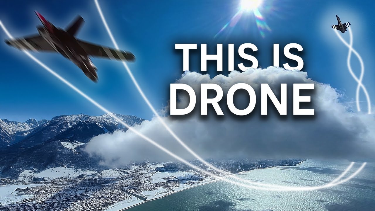 High speed exploring clouds above the sea by fixed wing FPV drone | Scenic video | meditation music