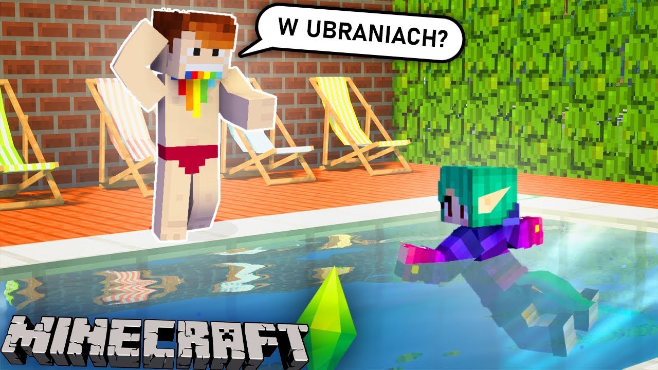MINECRAFT SIMS #04 - Jak zbudować NAJLEPSZY BASEN!
