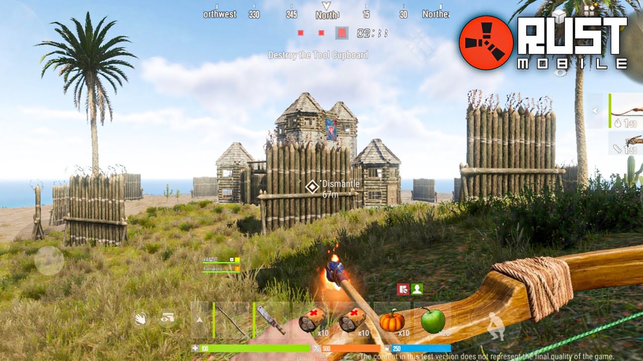 PRIMITIVE TERRITORY CLASH GAMEPLAY IN RUST MOBILE | ATTACK | PART-14 |