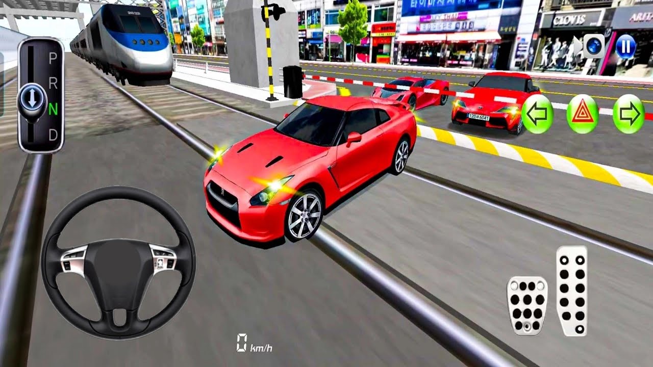 New Spiderman Car Stuck in Train Golden - 3D Driving Class 2026 - Best Android ios 2026 - Car Game