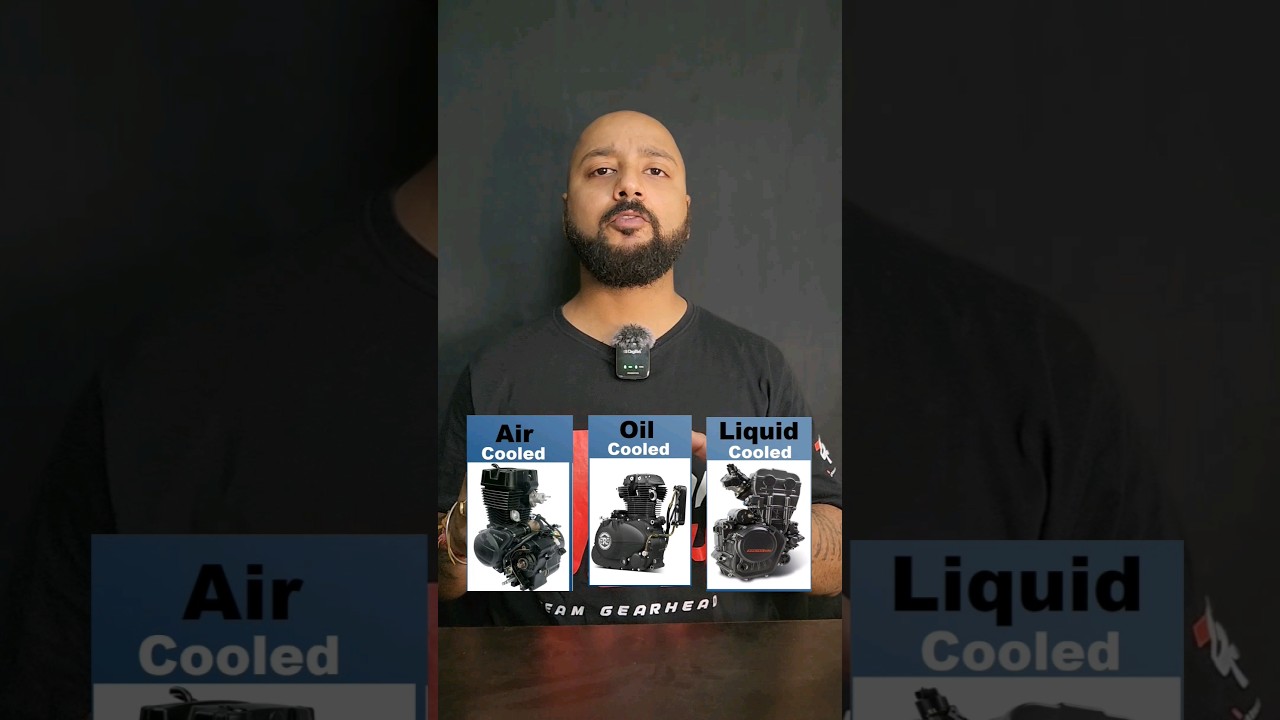 Air Cooled Vs Oil Cooled Vs Liquid Cooled #shorts #informative #motorcycle #viral #gearheadofficial