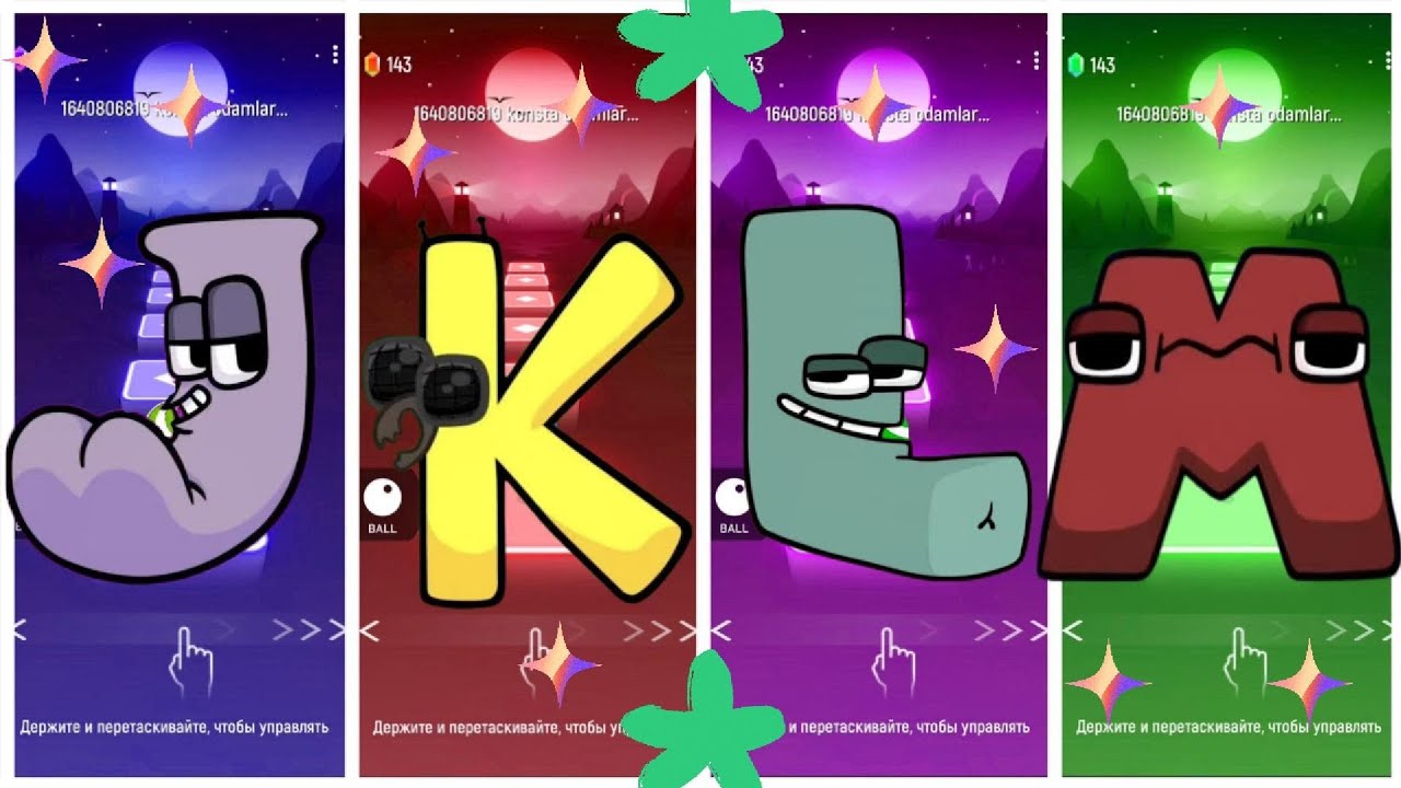 ALPHABET LORE J 🆚 K 🆚 L 🆚 M – TILES HOP 🔥🎶