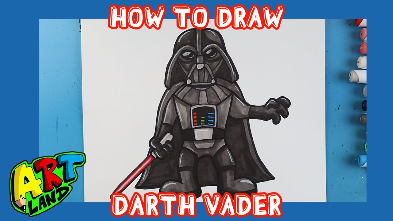 How to Draw DARTH VADER!!!