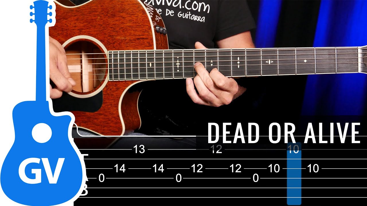 Cómo tocar Wanted Dead Or Alive de Bon Jovi en guitarra acústica  guitarraviva