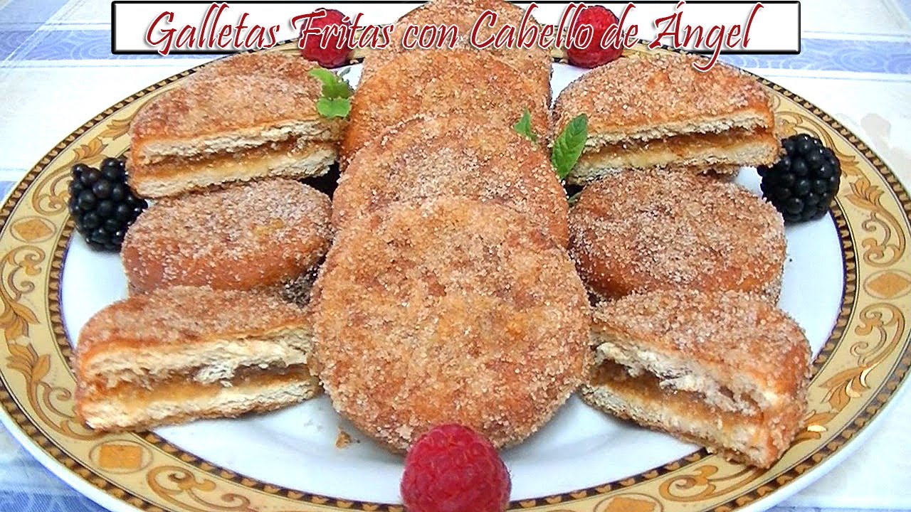 Galletas Fritas con Cabello de Ángel | Receta de Cocina en Familia