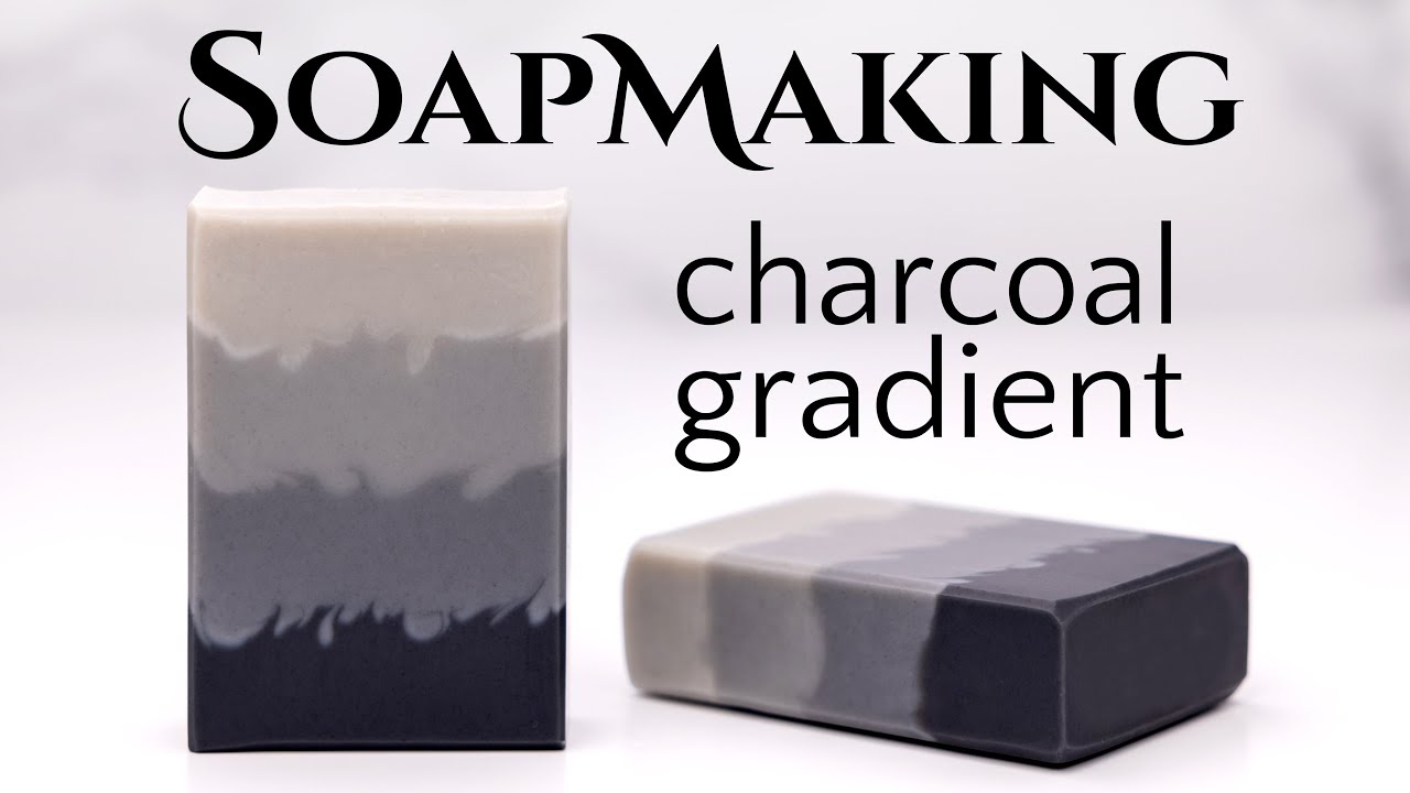 Charcoal Gradient Pointy Layers Soap Making