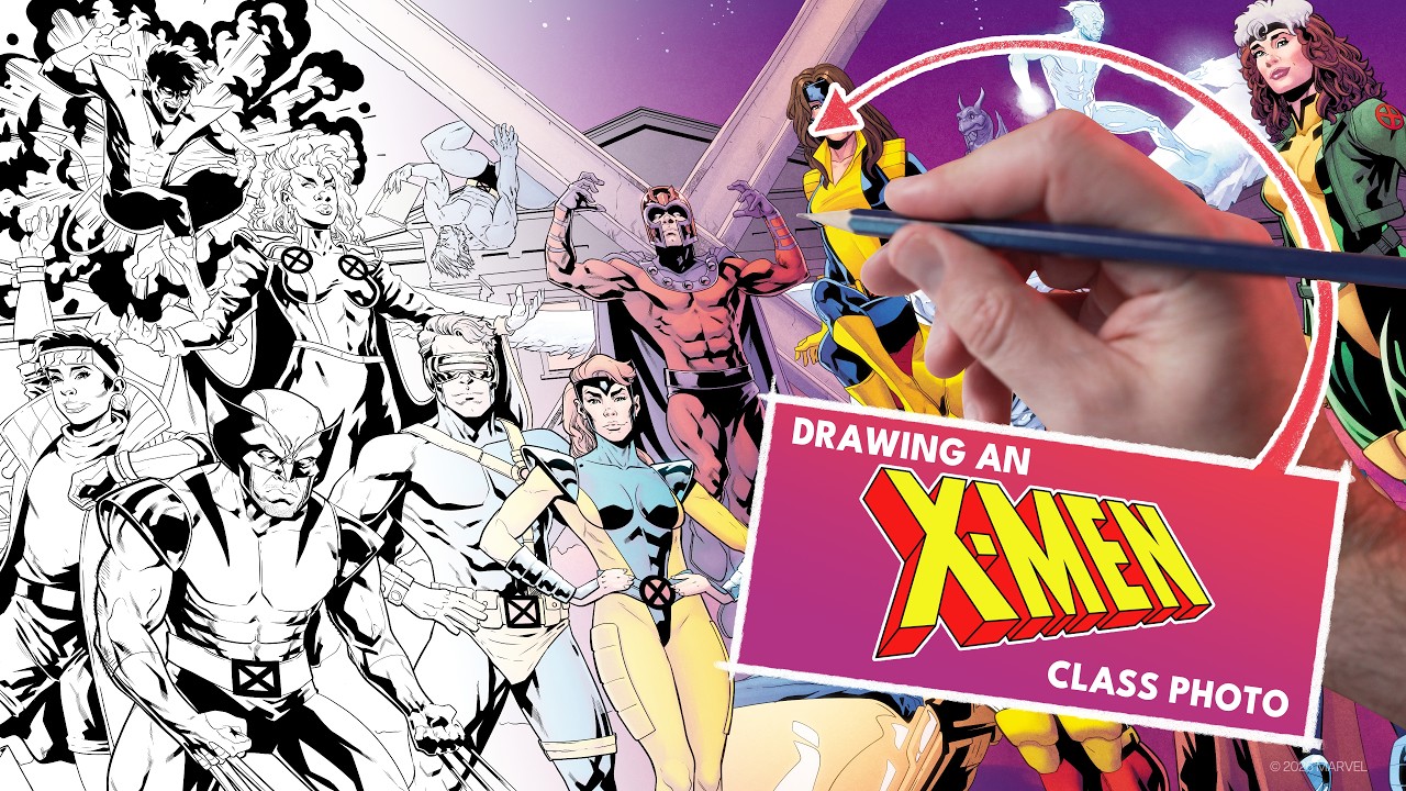 How to Draw an X-Men Class Photo (ft. Marvel Comics Artist Will Sliney) | Marvel Illustrated
