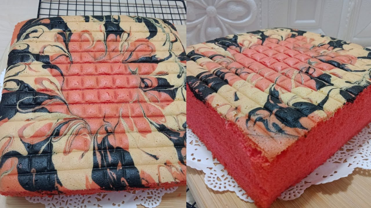 Resepi Kek Marble Red Velvet Mudah Gebu Dan Sedap