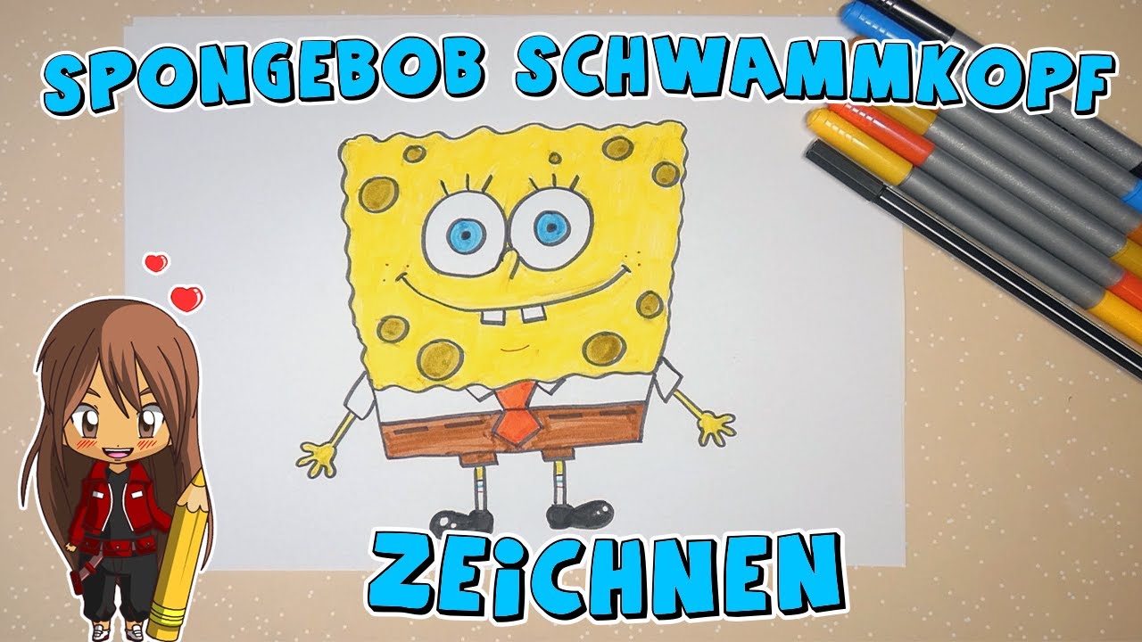 Spongebob Schwammkopf einfach malen für Kinder | ab 8 Jahren | Malen mit Evi | deutsch