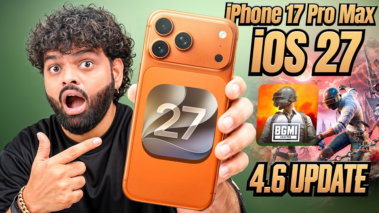 Watch Before iPhone 18 Pro Max! 17 Pro Max iOS 27 BGMI Test 😳