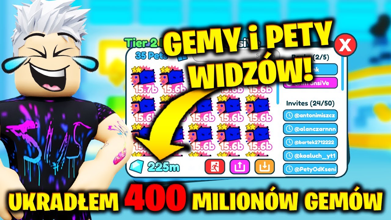OKRADAM WIDZÓW *TYCH CO POZWOLILI!* w PET SIMULATOR X w Roblox