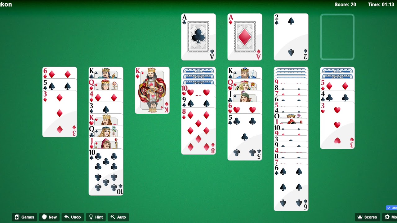 How to play (and win!) Yukon Solitaire with 123 Free Solitaire!
