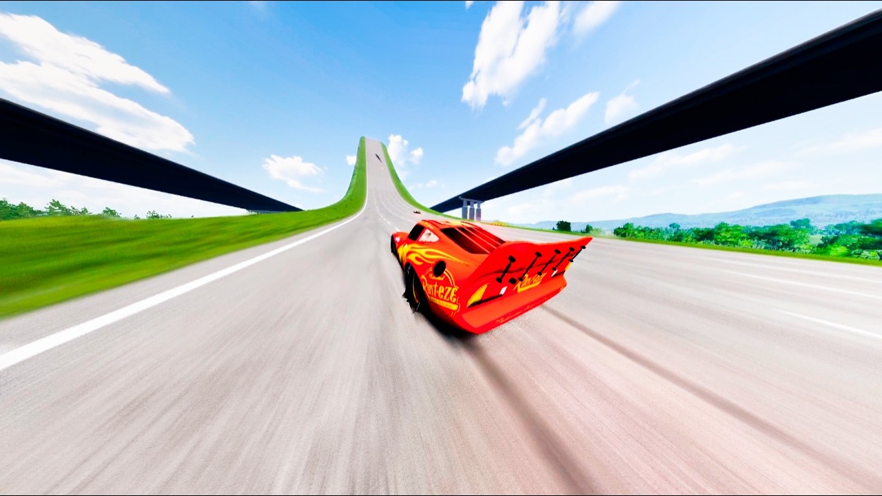 Instant 500 - 1500 MPH Acceleration Test: Can Any Pixar Cars Handle This? 🔥💥 | BeamNG Drive