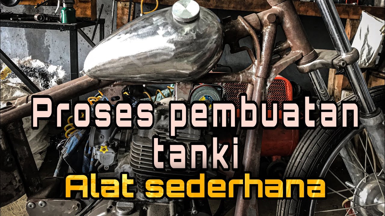 Proses pembuatan tanki chopper 2 tutup konsep traditional || skiny chopper #samcustom