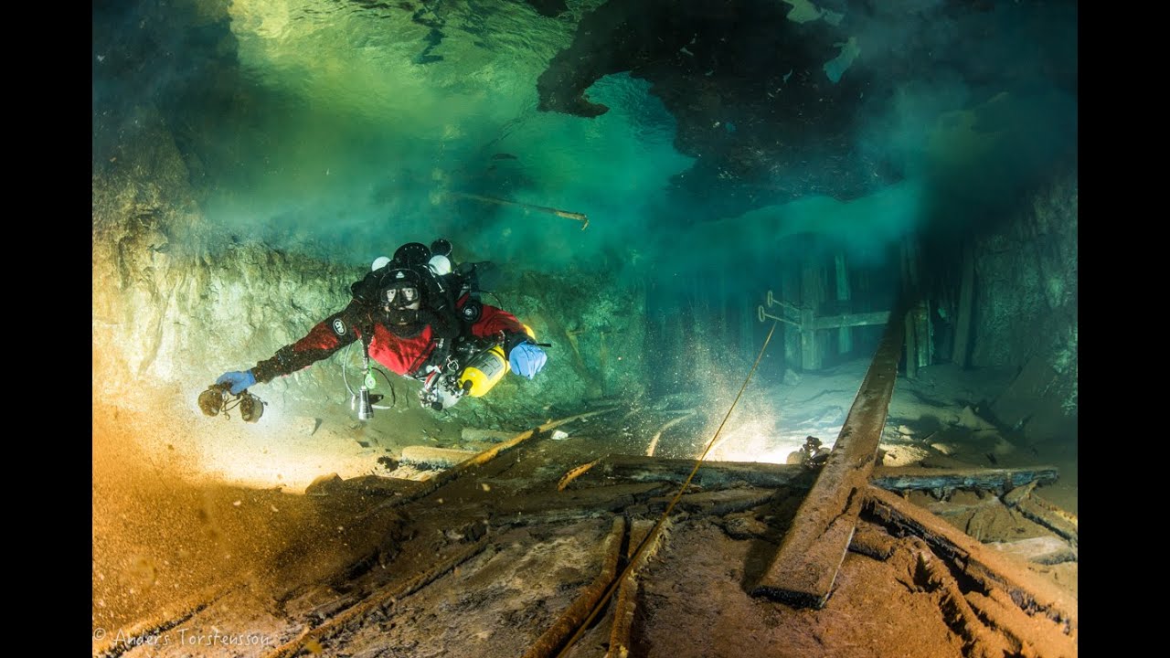 Långban mine diving - Dan's rum
