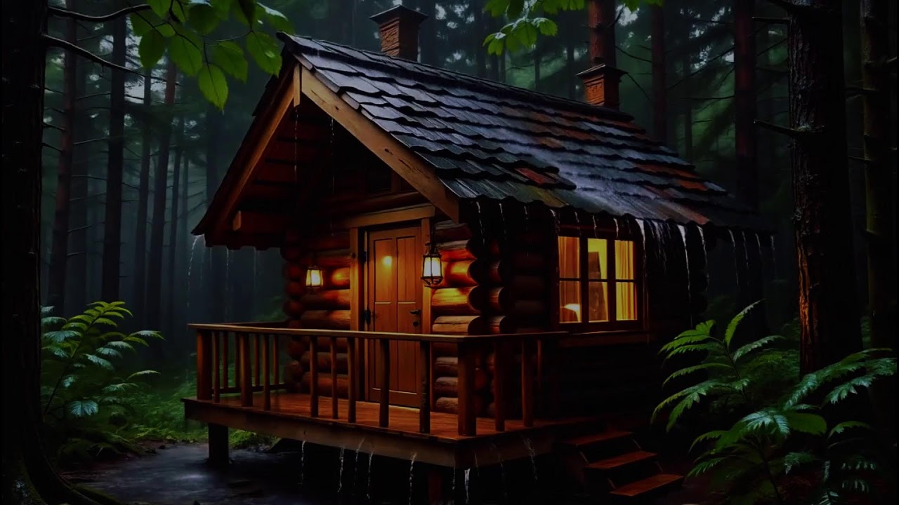 Calming Late Night Rainfall on Rooftops with Gentle Thunder | Cozy ASMR Sounds for Deep Relaxation