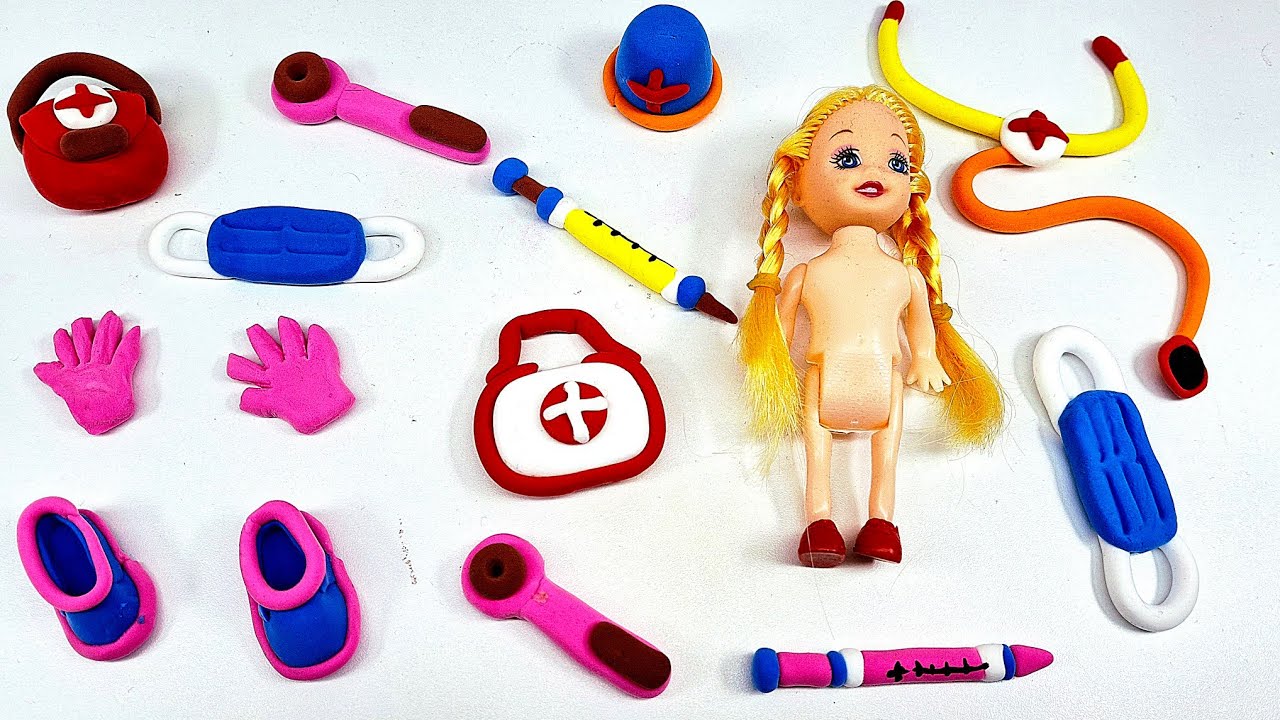 DIY Clay Doctor Set for Doll! Miniature Medical Tools & First Aid Kit for Pretend Play
