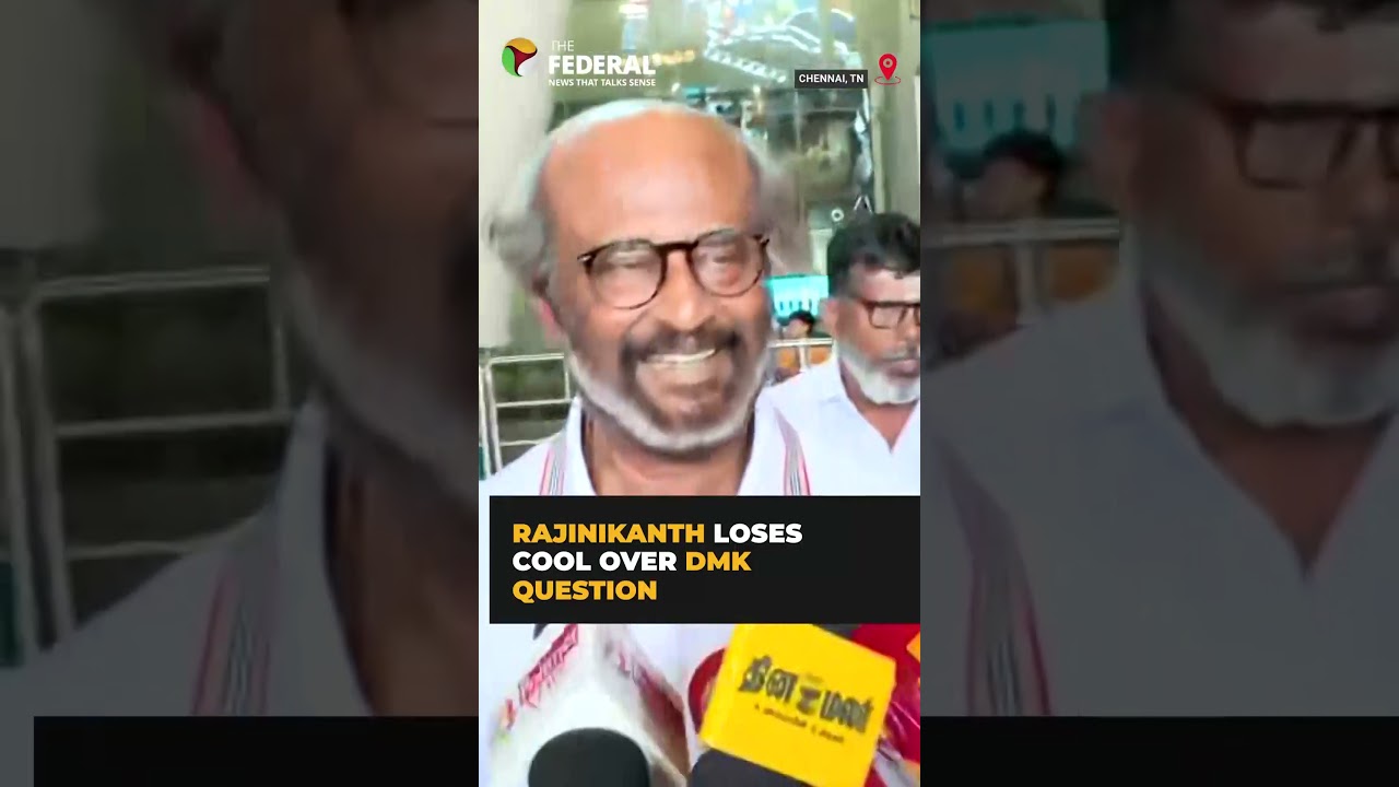 'Don't ask me political questions': #Rajinikanth loses cool at airport | The Federal | #shorts