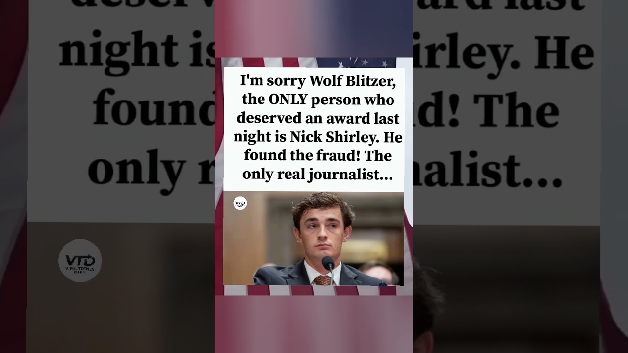 User blasts Wolf Blitzer, claiming Nick Shirley is the only real journalist!