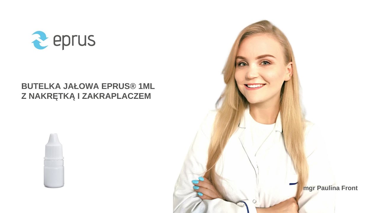 Butelka jałowa Eprus® 1ml  z nakrętką i zakraplaczem