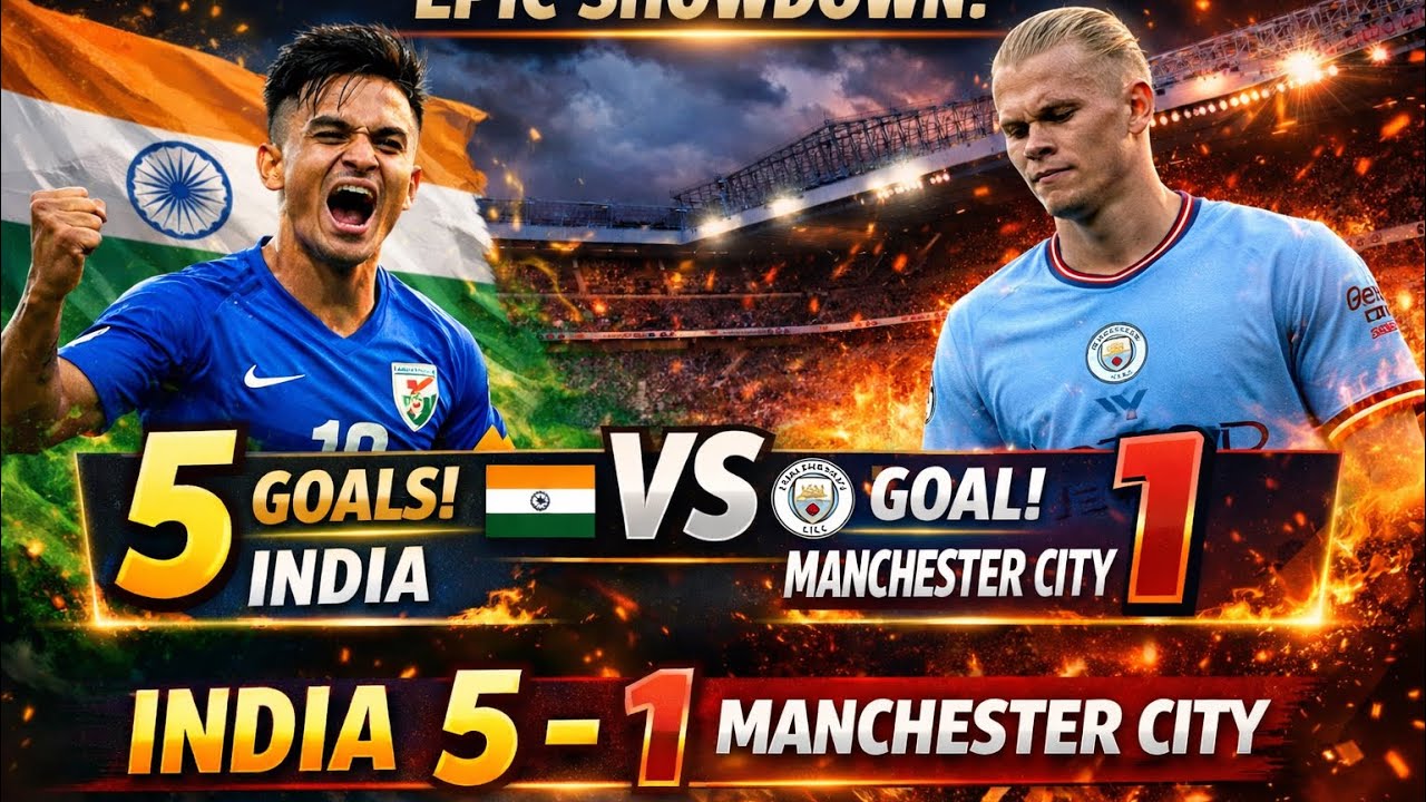 INDIA 🇮🇳 VS MANCHESTER CITY MATCH ⚽️🤯😨#gaming #fotball #india #indianfootball 