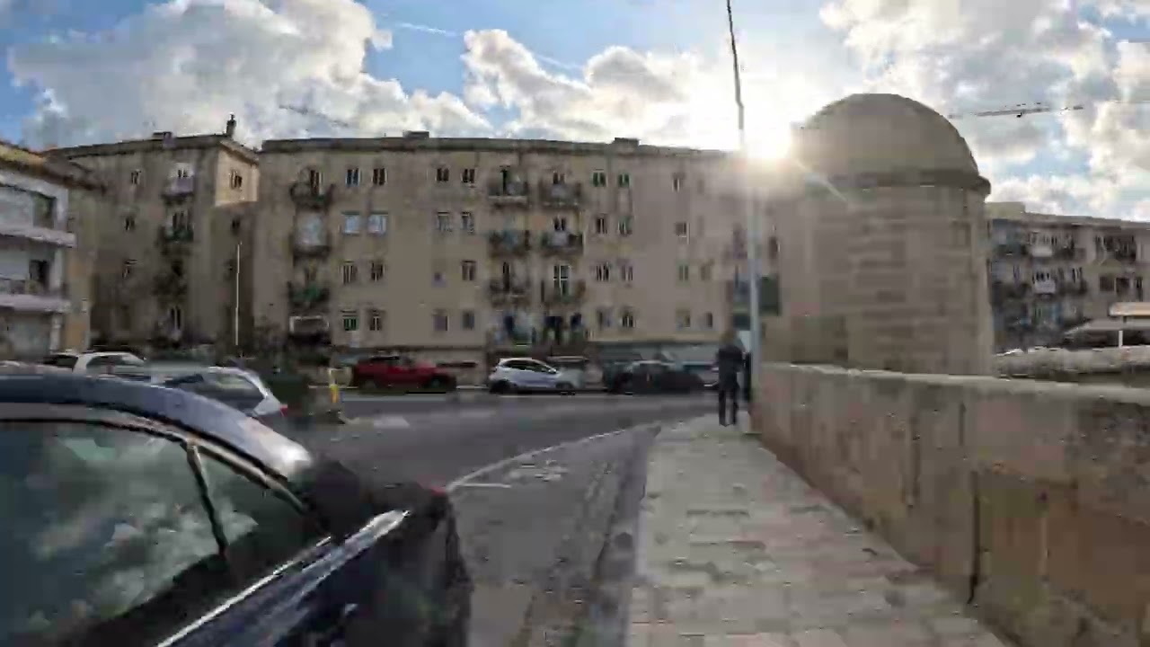4k TimeWarp walk through Valletta, Malta on February 26, 2025.