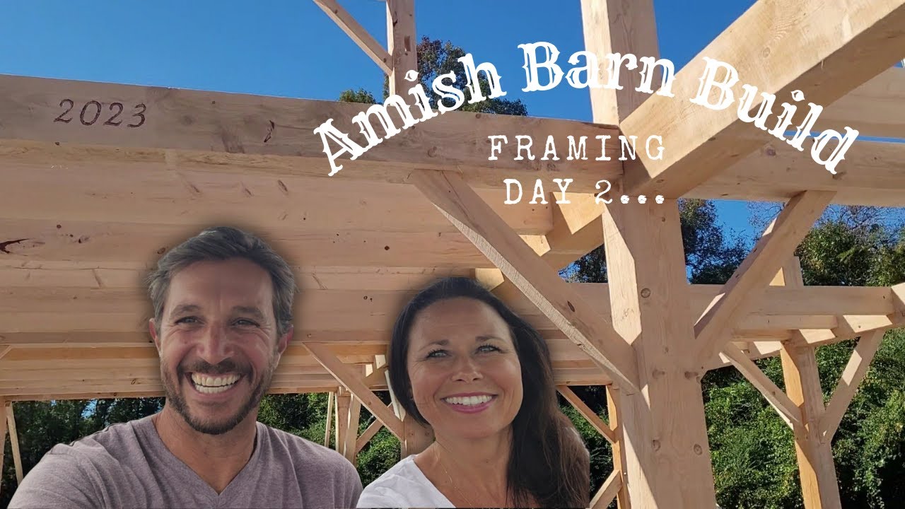 Amish barn framing day two!!