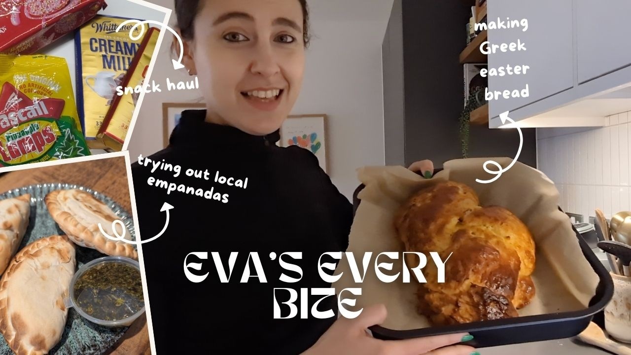 Weekly vlog | Baking Greek easter bread, trying out local empanadas
