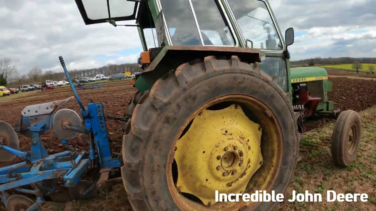 1977 John Deere 1630 2.9 Litre 3-Cyl Diesel Tractor (59 HP) with Lemken Plough