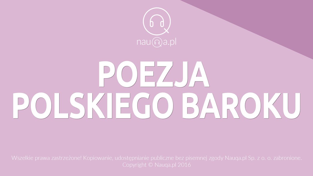 POEZJA POLSKIEGO BAROKU – streszczenie i opracowanie lektury - @nauqa