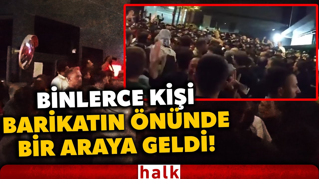 CHP İstanbul İl Başkanlığı'na ulaşmaya çalışan yüzlerce yurttaş, polis barikatını aşmaya çalışıyor!