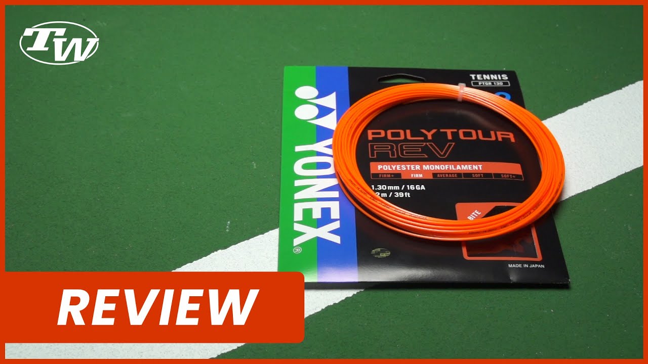 Обзор струн Tennis Warehouse: Yonex POLYTOUR REV 🧡 (сополиэстер с усилением вращения и контроля, ...