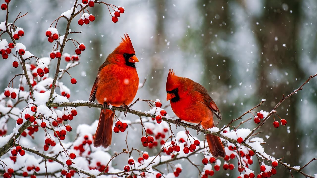 Soft Piano, Snowflakes & Birdsong ❄️ Relaxing Winter Scenery for Deep, Restorative Sleep