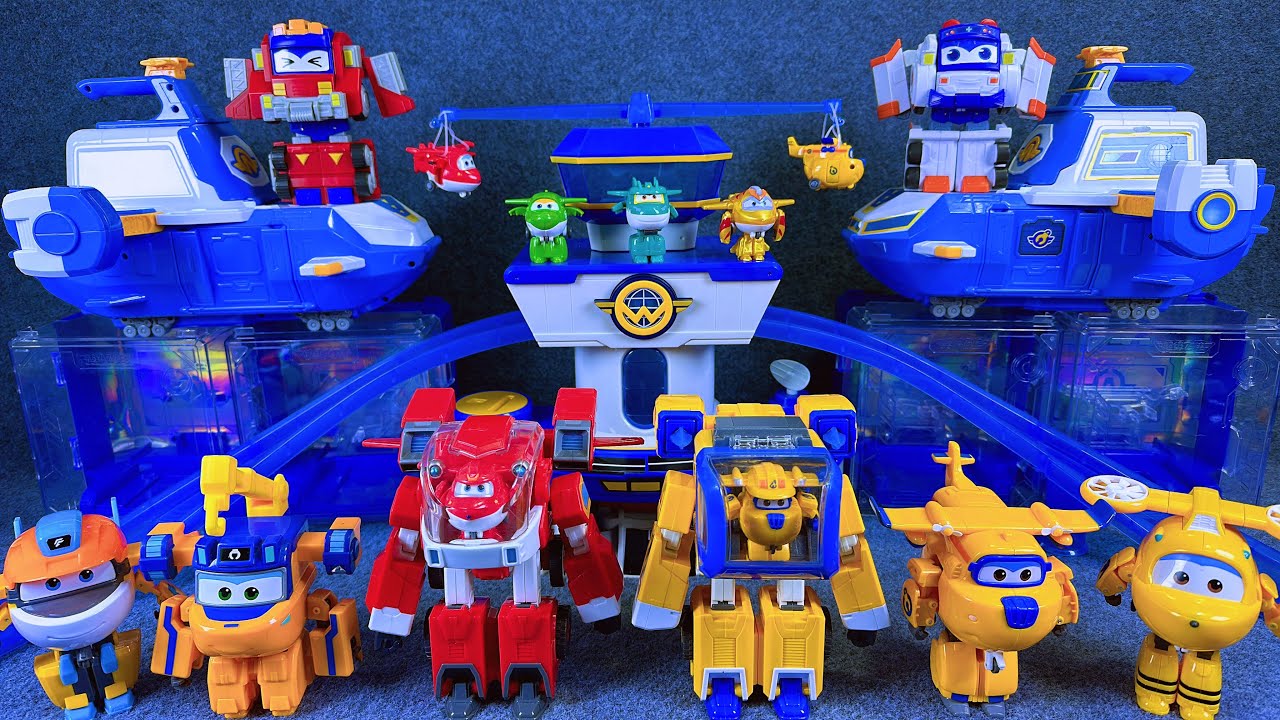 15-minutes of satisfying unboxing, cool Super Wings Space Base Set Series ASMR | Review Toys