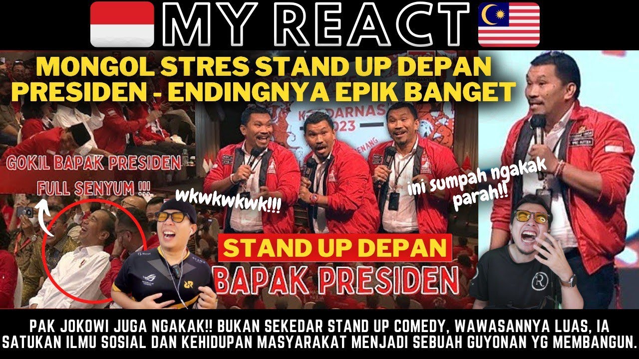 WKWKW! LUCU DAN PENUH MOTIVASI PENGAJARAN DARI STANDUP MAS MONGOL DEPAN PRESIDEN