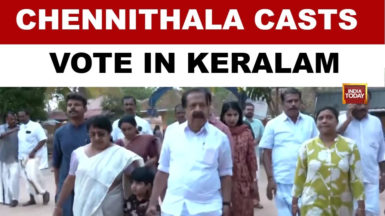 KeralaM Elections: Ramesh Chennithala Casts Vote In Haripad, Polling Underway | Watch