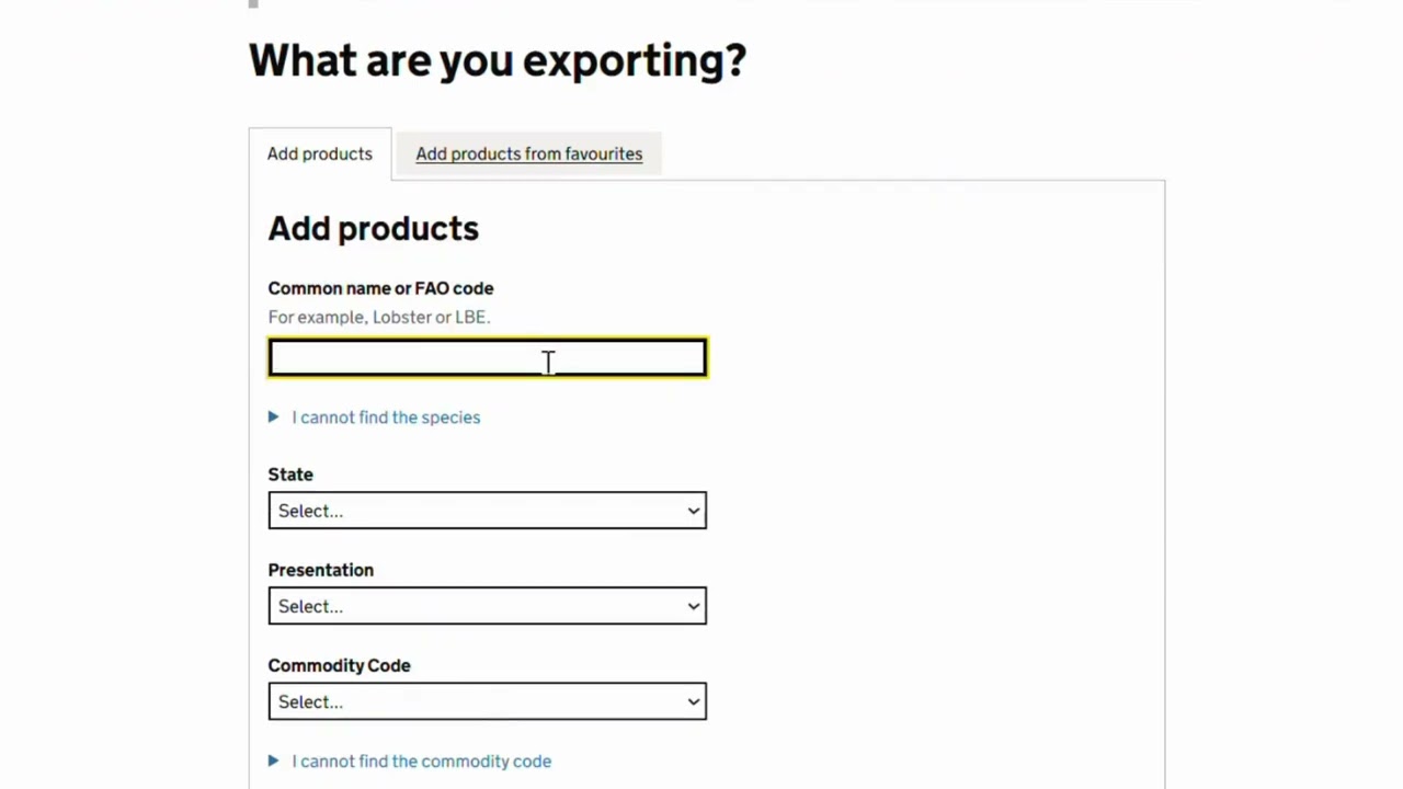 Fish Export Service  - How to create a UK Catch Certificate
