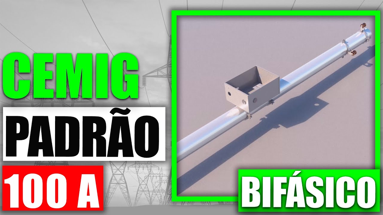 MONTAGEM COMPLETA DO PADRÃO DE ENERGIA (CEMIG) BIFÁSICO 100 A EM POSTE PA5